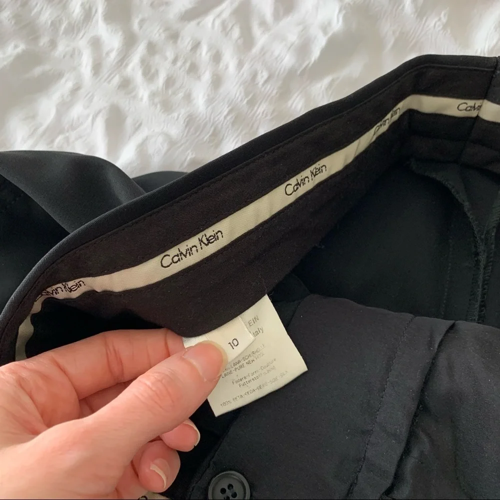 Vintage Calvin Klein Collection Wide Leg Pants Italy - Picture 13 of 13